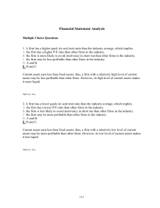 Financial Statement Analysis Multiple Ch
