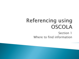 Referencing usingOSCOLA