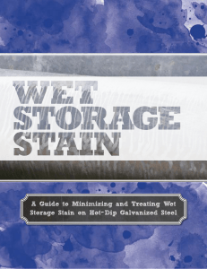 AGA Wet Storage Stain On Galvanized Steel