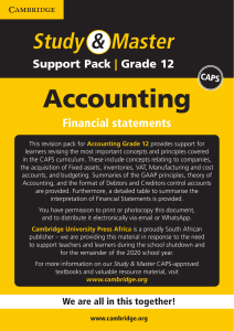 Study  Master Gr12 Accounting Financial Statements