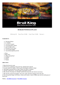 BURGER WITH BACON JAM | Recipes | Broil King®