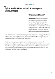 Spiral Model  When to Use  Advantages & Disadvantages 1614583543550