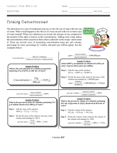 C  Documents and Settings Evan Desktop Chemistry Chemistry (New Syllabus 2002) Topic 8 Solutions WS8-2-1a Finding Concentration