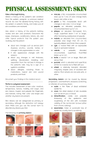 PHYSICAL ASSESSMENT: SKIN AND NAILS HANDOUT