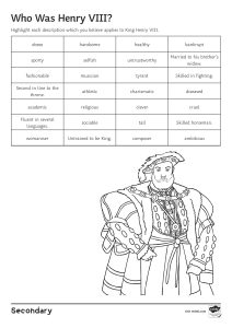 Who Was Henry VIII Descriptions