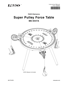 Force Table Manual (ME-9447A)