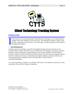 Case Study CTTS - Introduction