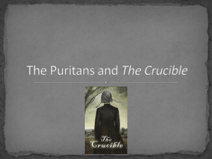 The Puritans and The Crucible