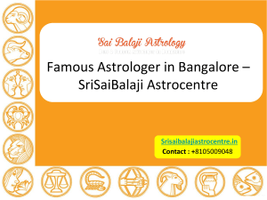 Famous Astrologer in Bangalore – SriSaiBalaji Astrocentre