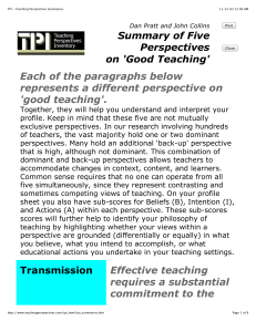TPI-Teaching-Perspectives-Summaries