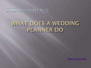 WHAT DOES A WEDDING PLANNER DO