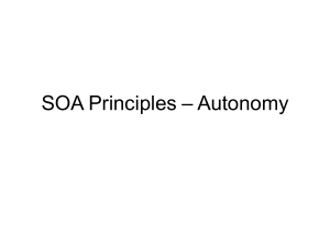 SOA Principles – Autonomy