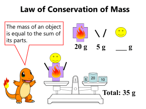 Activity Law of Conservation of Mass