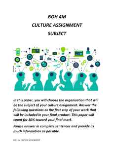 BOH4M Culture Assignment