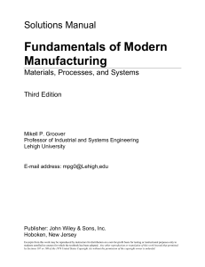 Solutions Manual Fundamentals of Modern