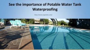 See the importance of Potable Water Tank Waterproofing