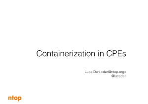 Containerization in CPEs ntop