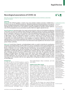 Neurological associations of COVID-19