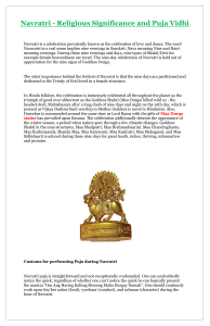 Navratri - Religious Significance and Puja Vidhi