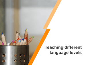 teaching different levels (lecture 3)