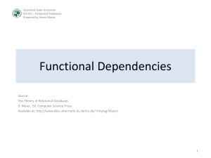 FunctionalDependencies LectureNotes