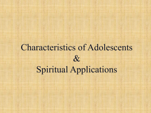 Spiritual Characteristics of Adolescents
