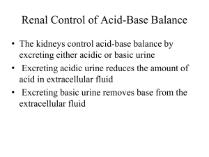 Acid Base balance in kidney