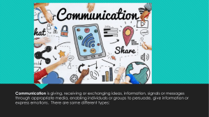 1. Types of communication and advertising