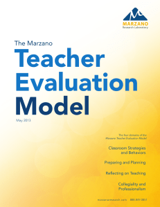 marzano teacher evaluation model