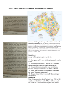 L2 - Using  Sources - Europeans, Aboriginals and the land...  (1)