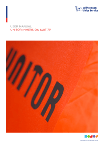 Unitor Immersion Suit 7P Instruction Manual 