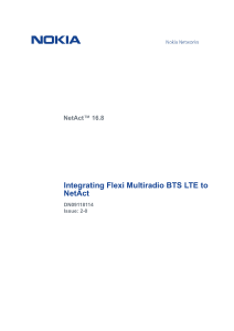 Integrating Flexi Multiradio BTS LTE to NetAct