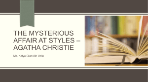 The mysterious affair at styles – Agatha Christie