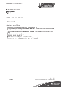 Business management paper 1  SL-2