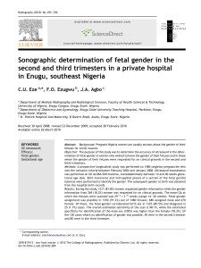 IPO VARIABLES 2010 Sonographic determination of fetal gender in the