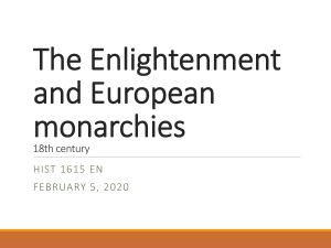 Enlightenment, governance in Europe