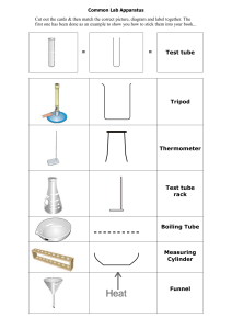 Common Lab Apparatus - cut & stick