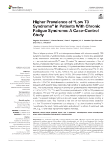 Higher Prevalence of Low T3 Syndrome in Patients W(1)