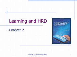 chapter 2 Learning & HRD