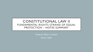 Study Notes Summary - Fundamental Interests Strand of Equal Protection