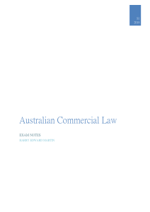 Exam Note Compilation - Australian Commercial Law
