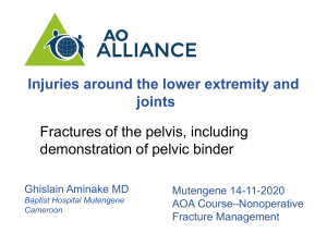 Pelvis injury and pelvis binder