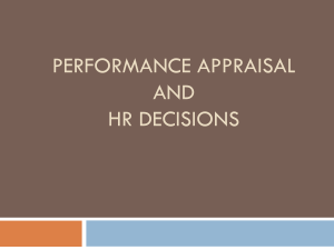 Performance Appraisal and HR Decisions