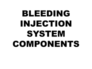 BLEEDING INJECTION SYSTEM COMPONENTS