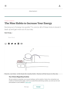 The Nine Habits to Increase Your Energy