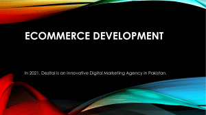 In Pakistan. Ecommerce Website Development - Complete Ecommerce Services