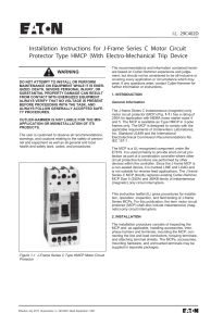 2.1) Document N° 29C402D- J Frame HMCP User Manual