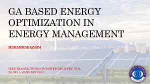 GA Based energy optimization in energy management