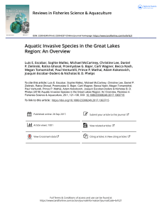 Aquatic Invasive Species in the Great Lakes Region An Overview