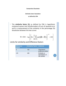 Similarity Factor Calculation